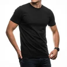 Camiseta Masculina Básica Preta 100% Algodão Premium Lisa Oferta Manga Curta Conforto Envio Imediato