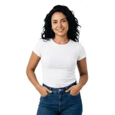 Blusinha manga curta T-Shirt Feminina Babylook Lisa 100% Algodão Premium Blusa Blusinha Curta Casual