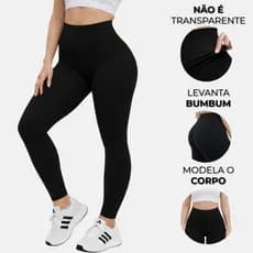 Calça Legging Feminina Suplex Fitness Academia Cintura Alta Não Fica Transparente Levanta Bumbum