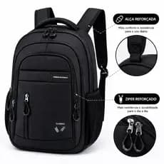 Mochila Masculina Feminina Reforçada Impermeável Notebook Grande Com Cabo De Aço Trabalho Faculdade Escolar