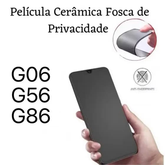 Película Cerâmica Fosca Privacidade para Motorola G86 G56 G06