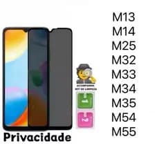 Película de vidro 3D Privacidade Anti Spy Para Samsung Galaxy M13 M14 M23 M32 M34 M35 M54 M55 4G 5G