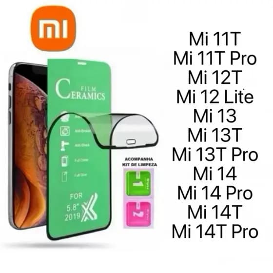 Película Cerâmica 9D 3D Gel Hidrogel Flexíve Para Xiaomi Mi 11T Pro 12T 12 Lite 13   13T Pro 14 Pro 14T Pro
