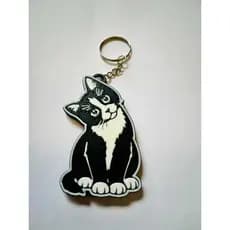 Chaveiro Gatinho fofo Preto e branco