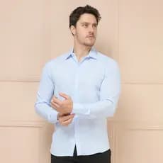 Camisa Social Masculina Manga longa Slim Fit Casual Mega Oferta