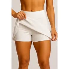 Saia Short Fitness Feminino Com Short Interno Poliéster Academia