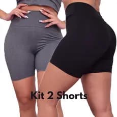 Kit 2 Short Feminino Suplex Academia Caminhada Esportivo Meia Coxa