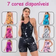 Macaquinho Feminino Marmorizado Academia Fitness