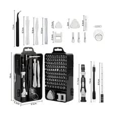 Kit 115 Chaves de Precisão para Reparos Eletrônicos  Ferramentas para Celular Notebook
