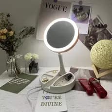 Espelho Com Led De Mesa Com LED Dobravel Para Maquiagem/abajur de mesa