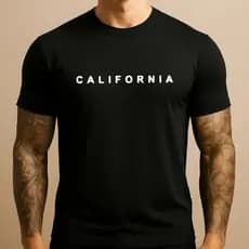 Camisetas Masculinas California 100% Algodão  | Conforto e Estilo Casual, Camisa California, casual
