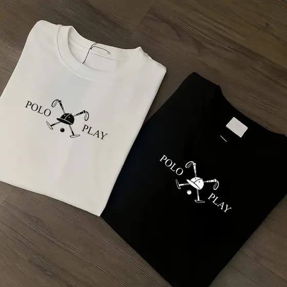 KIT 2 Camisetas Masculina Estampa Polo Play Lançamento 100% Algodão Unissex Feminina Camisa Blusa Várias Cores Promoção