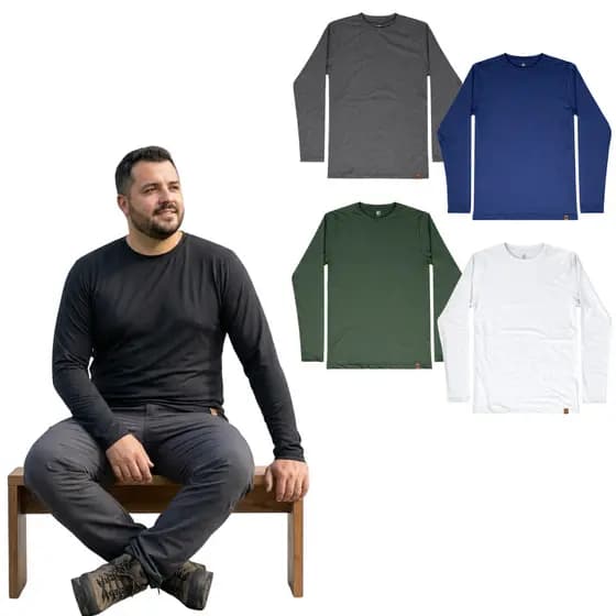 Blusa Segunda Pele Térmica Masculina Plus Size para o Frio G1 ao G3