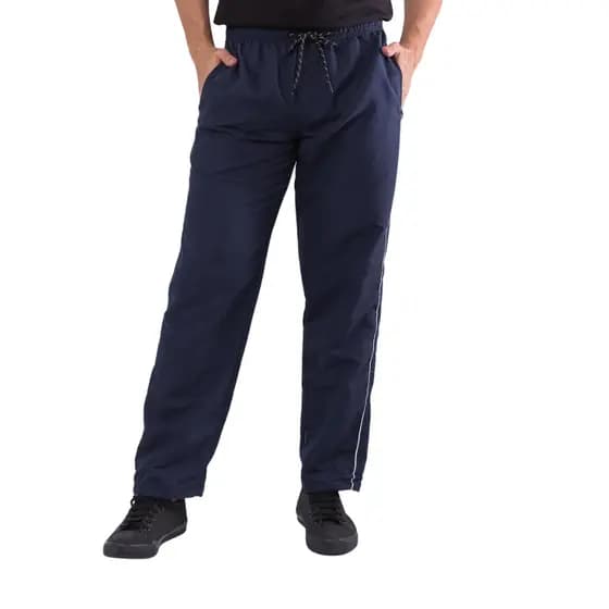 Calça Tactel Slim Plus Size Masculina Elástico Extra Grande P ao G3 Preta Azul