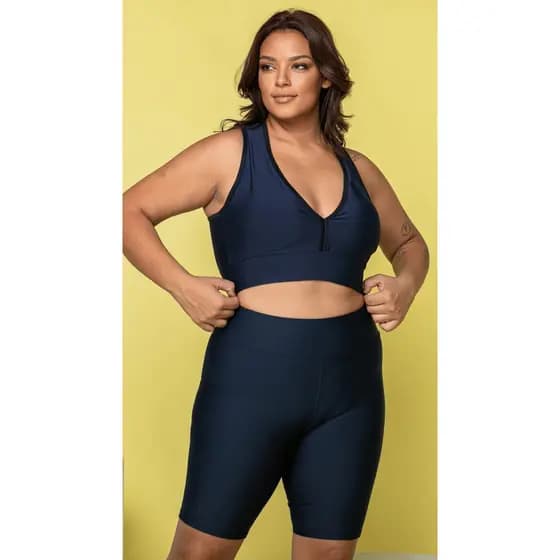 Bermuda Shorts Feminino Plus Size Academia Promoção Ciclista Não Fica Transparente Fitness