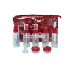 Kit De Frascos Para Viagem 9 Peças Creme Cosméticos Pote Higiene Pessoal