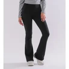 Calça Legging Flare Flanelada Térmica Cintura Alta