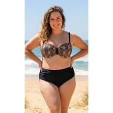Biquíni Plus Size Cintura Alta Hot Pants Forrado