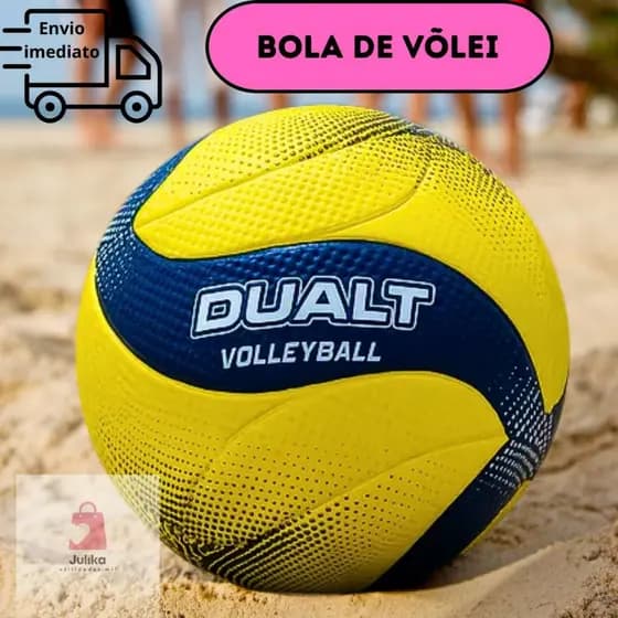 Bola de Vôlei Para Quadra Praia Profissional Dualt VP200 Microfibra Amarela