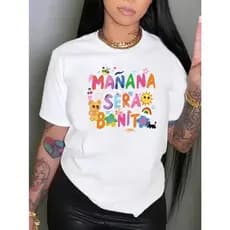 Camiseta casual carnaval com desenho de parque de diversão escrito gola redonda manga curta colorido