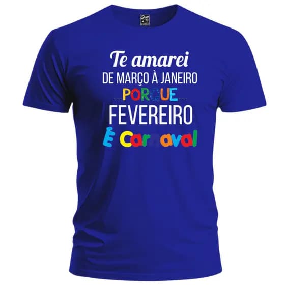 Camiseta De Carnaval Blusa De Pular Bloquinho 100%Algodão Unissex