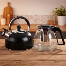Chaleira de Vidro 950ml com infusor- Chaleira Aço inox - chaleira de Chá com Design Elegante e Prático- Jarra