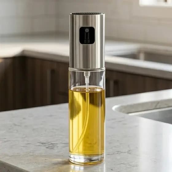 Spray Borrifador Vidro Cozinha Azeite Vinagre 2 em 1 Pulverizador Premium Culinário