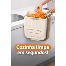 kit com 2 Unidades de Lixeiras Extensível Retrátil Dobrável Porta Gaveta