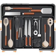 Organizador de Gaveta Porta Talheres Separador de Talher Cozinha Gavetas Utensílios Cozinha