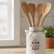 Leiteira Fios De Rami Cozinha Porta Talheres Vaso Para Flores Mudas Decorativas