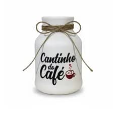 Porta Colher de Pau Branco Frases Ceramica Cozinha Enfeite Casa