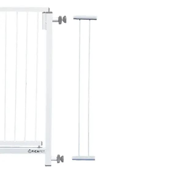 Extensor Prolongador Portão Portãozinho Pet Aria FICAPET cachorro porta batente seguro 74cm altura 10cm comp.