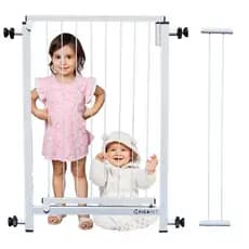 Portão Segurança pet Aria FICAPET Bebê Criança proteção trava dupla reforçado 67 a 80cm + extensores 82cm altura