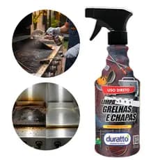 Limpa Grelha Chapa Desengordurante Utensílio Inox Forno Tira gordura Carbonizada Grill Potente 500mL