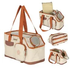 Bolsa Transporte Carregar Pet Gato Cães Espaçosa Estilosa Dobrével Almofadada Leve Permitido Aéreo