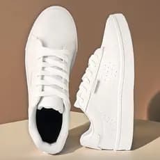 Tenis Masculino Casual Confortável Couro Branco Sapatenis Presentes Dia dos Pais