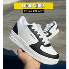 Tenis retro feminino casual vintage academia urbano skate sola reta confortavel