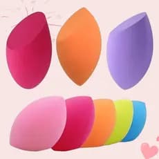 Kit com 2 Esponjas Chanfradas Para Base e Corretivo - Para Maquiagem - Cores Sortidas