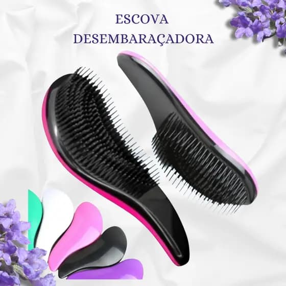 Escova Mágica Desembaraçadora de Cabelo Anti Nó Anti Quebra Massageadora Capilar