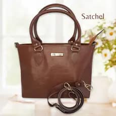Bolsa Feminina Satchel Grande com Alça Transversal Removível – Espaçosa e Elegante