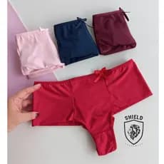 Kit 5 Calcinha Cintura Alta Cós Duplo Lisas Fio Duplo Modeladora M, G, GG e Plus Size