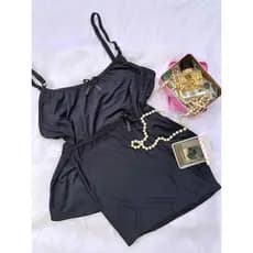 Pijama Feminino Baby Doll de Dormir Liso e Estampado P ao Plus Size Moda Feminina