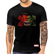 Camiseta Masculina Hulk Vermelho Lançamento 2025 Capitão América Red Hulk Filme Top