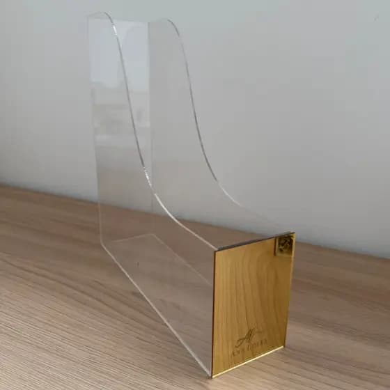 PORTA-PASTA ORGANIZADOR EM ACRÍLICO PERSONALIZADO - 33X23X8