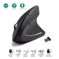 Mouse óptico Vertical Ergonômico 2.4GHz Mouse Óptico Sem Fio 3 Ajustável