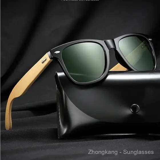 Óculos de Sol Polarizados Personalizados e Ecológicos de 2025 com Hastes de Bambu Feitas à Mão e Detalhes Vintage para H