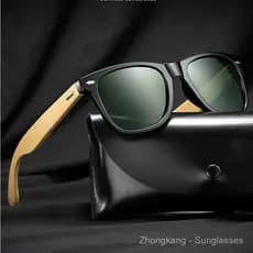 Óculos de Sol Polarizados Personalizados e Ecológicos de 2025 com Hastes de Bambu Feitas à Mão e Detalhes Vintage para H