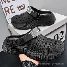 Tamancos masculinos de verão em EVA com solas grossas, textura 3D para maior conforto, antiderrapantes e resistentes ao