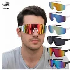 Óculos Esportivos Masculinos com Lentes Espelhadas Coloridas UV
