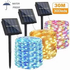 Lâmpada solar à prova d'água com 8 modos para decoração de festas, casamentos, jardins, pátios e festivais, tanto para u